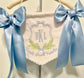 Personalized Embroidered  Baby Name Banner |  Bows & Branches Crest