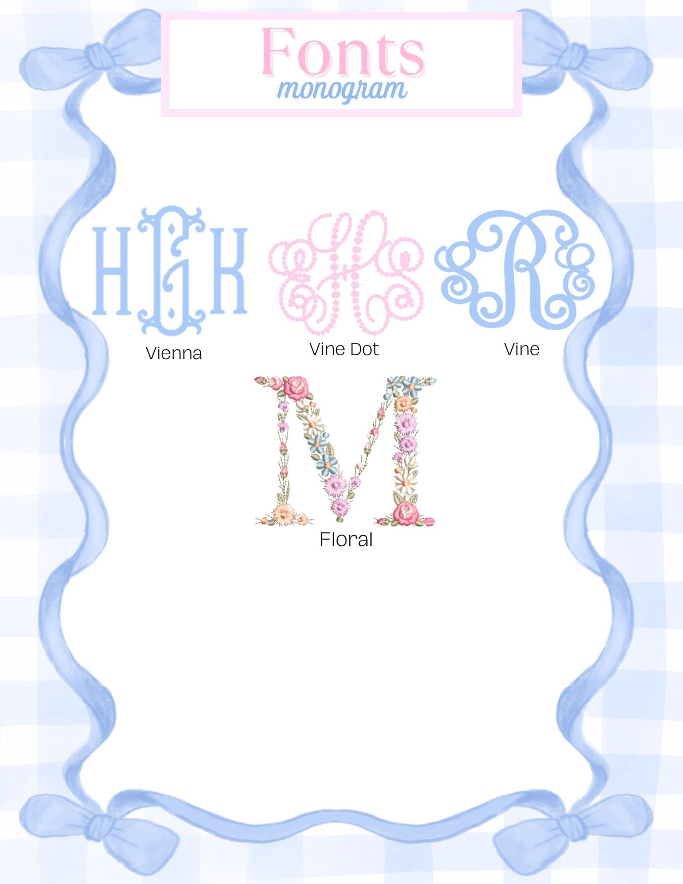 Personalized Embroidered  Baby Name Banner |  Bows & Branches Crest