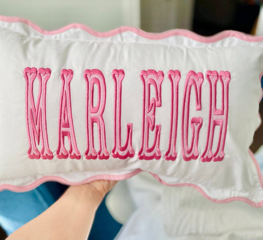 Scallop Applique Pillow