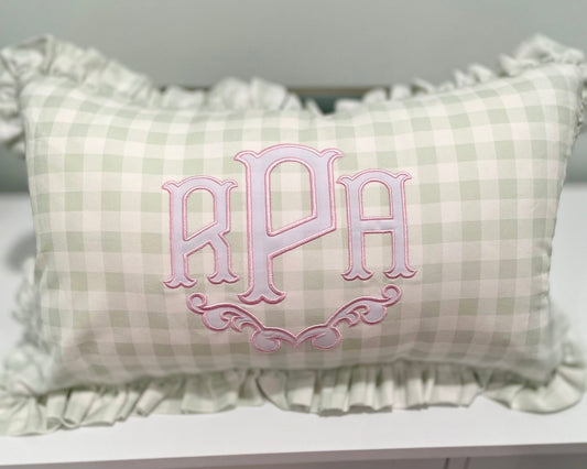 Gingham Applique Pillow