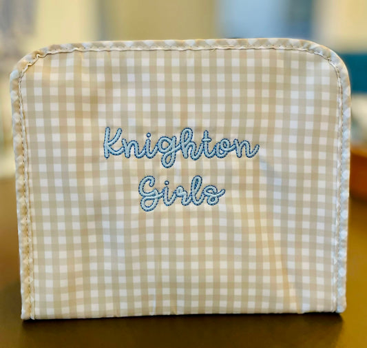 Wipeable Gingham Bags