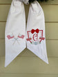 Embroidered Patriotic Cotton Wreath Sash | Monogram Door Decor, 4th of July, Memorial Day